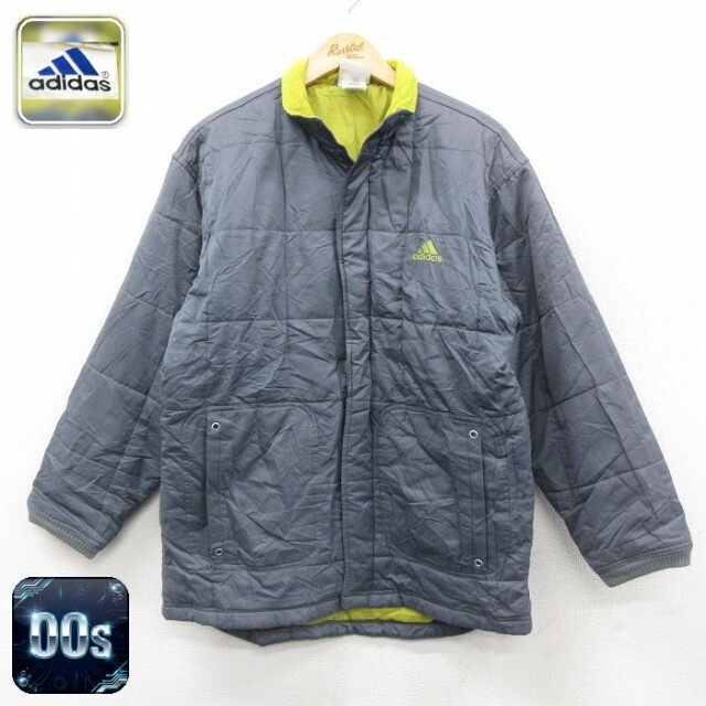 【50%OFF】アディダス 00s 長袖ジャケット ワンポイントロゴ グレー M | 古着