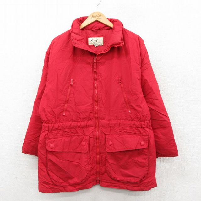 【20%OFF】エディーバウアー 00s ナイロンダウンジャケット レッド L | 古着