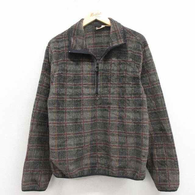 【20%OFF】ウールリッチ 00s ハーフジップフリースジャケット ポーラテック ブラックチェック S | 古着