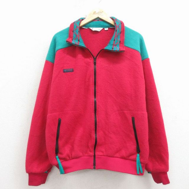 コロンビア 90s フリースジャケット ピンク メンズXL相当 | 古着