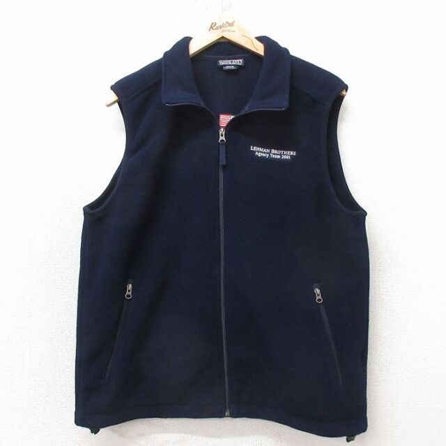 古着通販 M☆古着 ランズエンド フリース ベスト メンズ 00年代 00s
