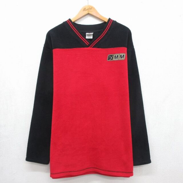 ディズニー 00s フリースジャケット レッド メンズXL相当 | 古着
