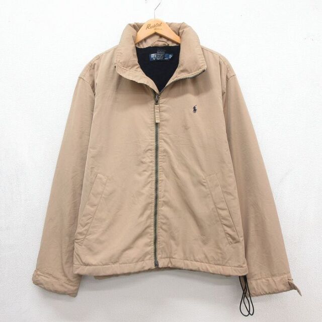 ラルフローレン 90s ジャケット ワンポイントロゴ ベージュ メンズXL相当 | 古着