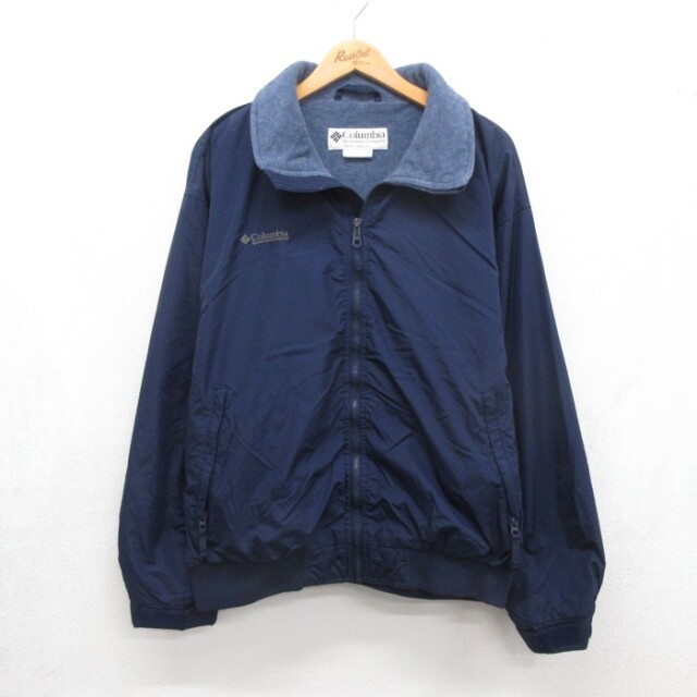 コロンビア 90s ジャケット 内側フリース ネイビー メンズXL相当 | 古着