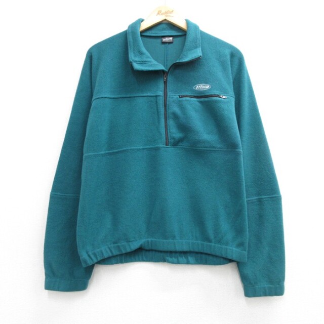 HIND 90s ハーフジップフリースジャケット グリーン メンズM相当 | 古着