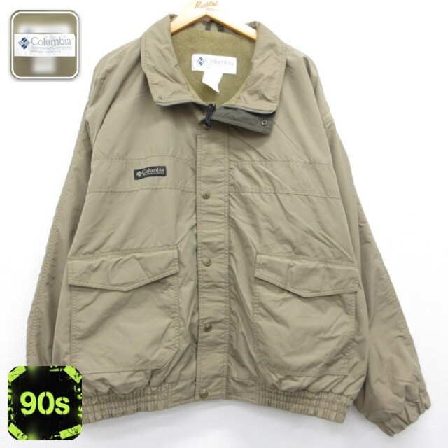 コロンビア 90s ジャケット フラップポケット ベージュ メンズXL相当 | 古着