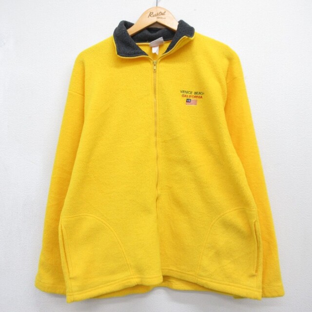 ヒル 90s フルジップフリースジャケット イエロー メンズL相当 | 古着