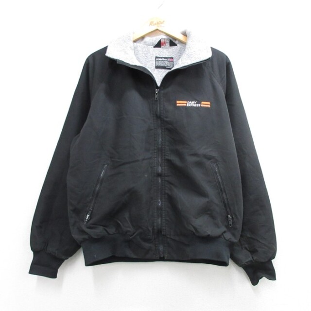 Polarfleece 80s フルジップジャケット ブラック メンズL相当 | 古着