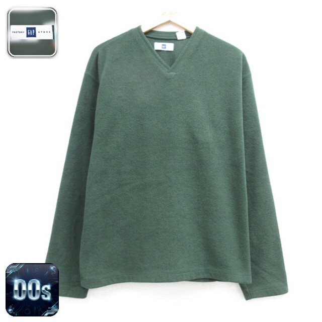 ギャップ 00s 長袖フリース グリーン メンズL相当 | 古着
