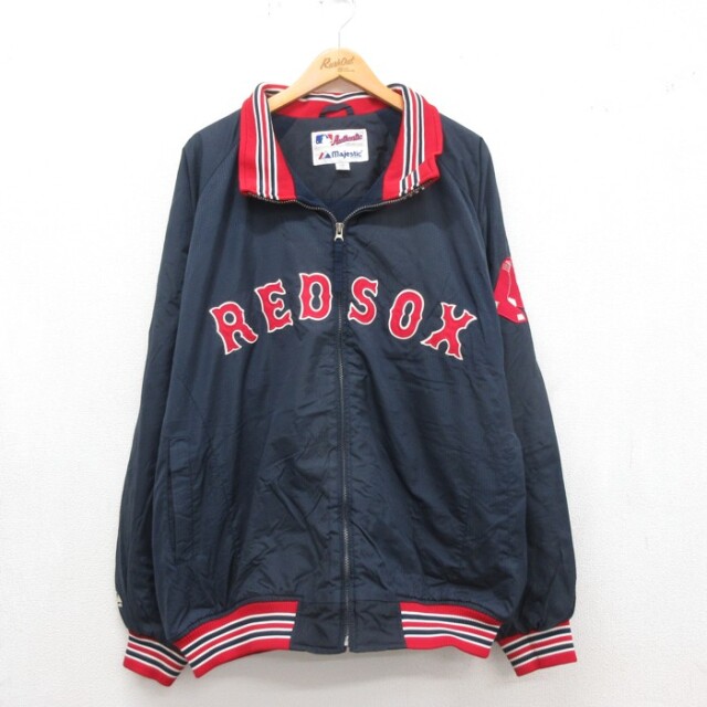 Majestic 00s ジャケット MLBボストン レッドソックス ネイビー メンズXL相当 | 古着