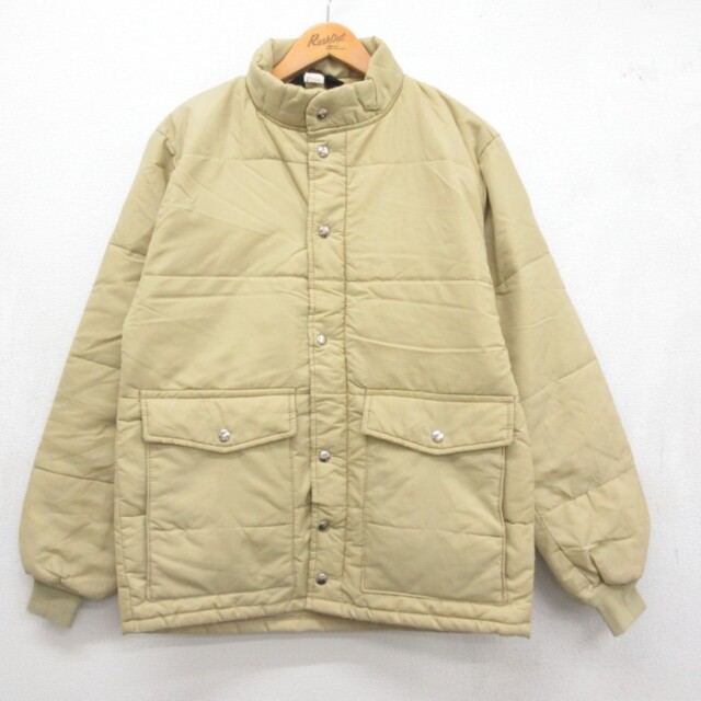 古着通販 M☆古着 長袖 ジャケット ナイロン メンズ フラップポケット