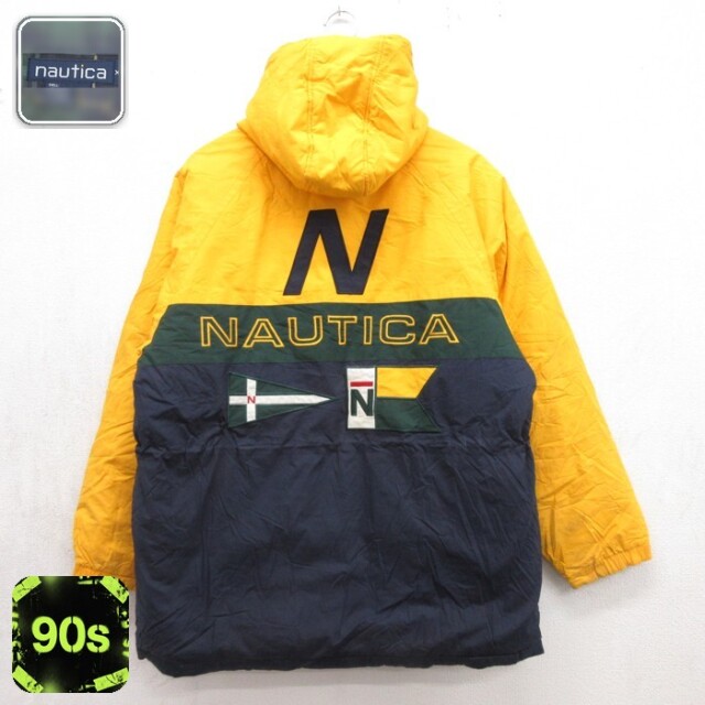 ノーティカ 90s リバーシブルジャケット イエロー メンズM相当 | 古着