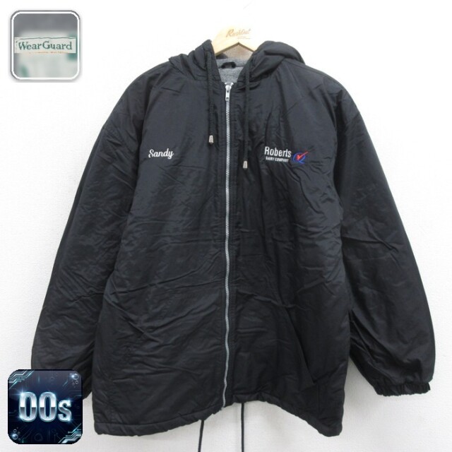 WearGuard 00s フルジップナイロンパーカー ブラック メンズL相当 | 古着