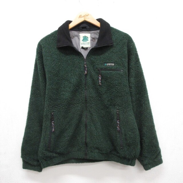 S★古着 アルパインデザイン ALPINE DESIGN 長袖 ジャケット メンズ 90年代 90s ボア フリース USA製 グリーン【spe】 26oct02