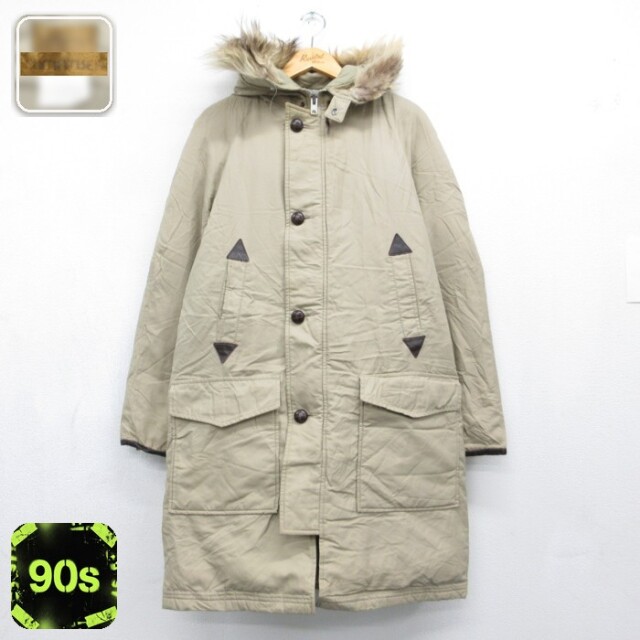 CLIMATISER 長袖 ジャケット パーカー 90s ロング丈 フラップポケット ダウン ベージュ メンズM相当 | 古着