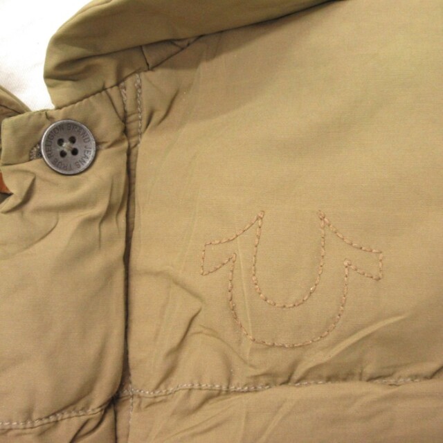 古着通販 XL☆古着 TRUE RELIGION メンズ ダウン ベスト カーキ