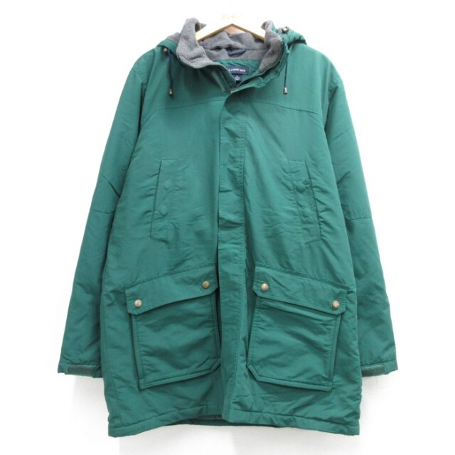 ランズエンド ロング丈ジャケット フラップポケット グリーン メンズL相当 | 古着