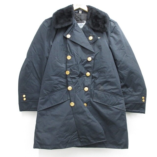 M★古着 BLAUER 長袖 ジャケット ナイロン メンズ 80年代 80s ロング丈 ネイビー 26oct06