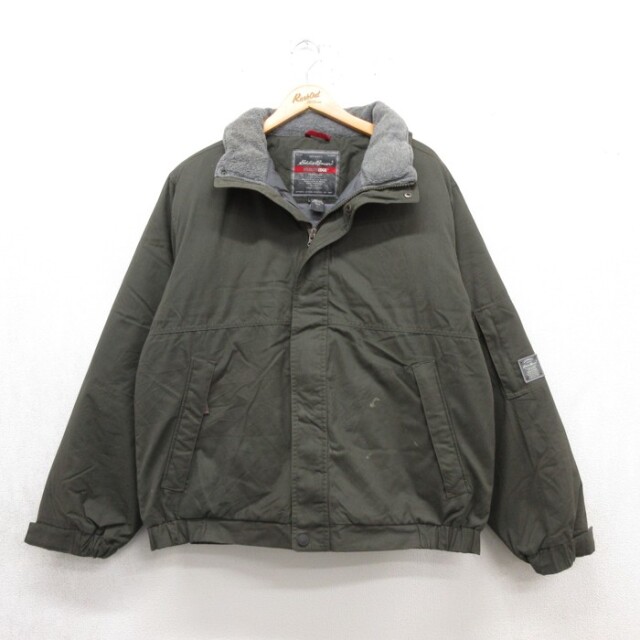 L★古着 Eddie Bauer エディーバウアー 長袖 ジャケット メンズ カーキ 26oct06
