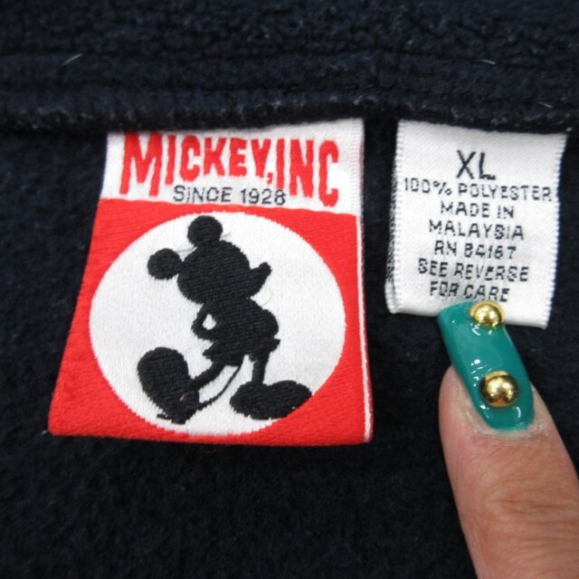 古着通販 L☆古着 Mickey Inc 長袖 ジャケット ハーフジップ メンズ 90