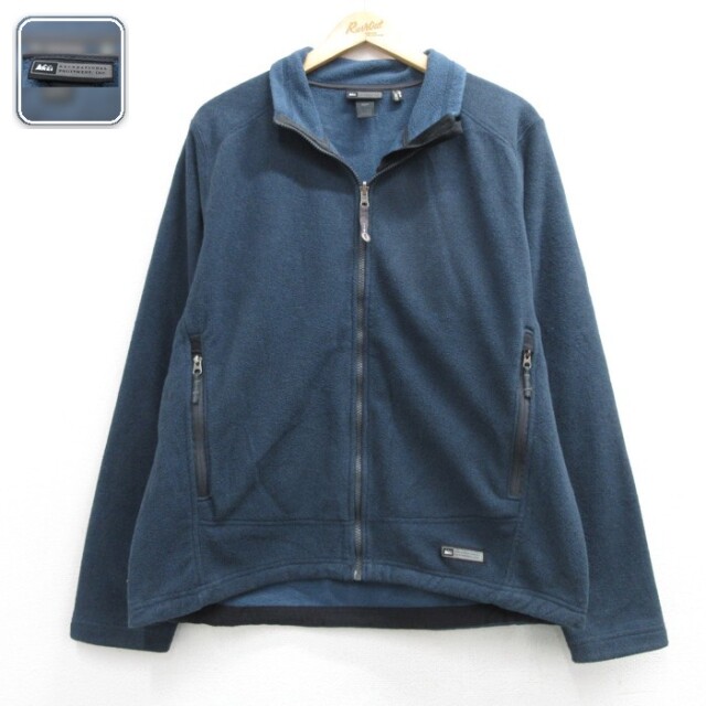REI 長袖フリースジャケット ネイビー メンズM相当 | 古着