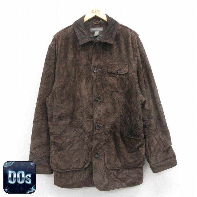 【50%OFF】バナナリパブリック 00s スエードジャケット こげ茶 XL | 古着