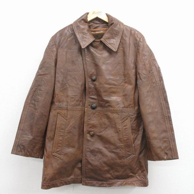 古着通販 L☆古着 ウィルソン 長袖 レザー ジャケット メンズ 00年代