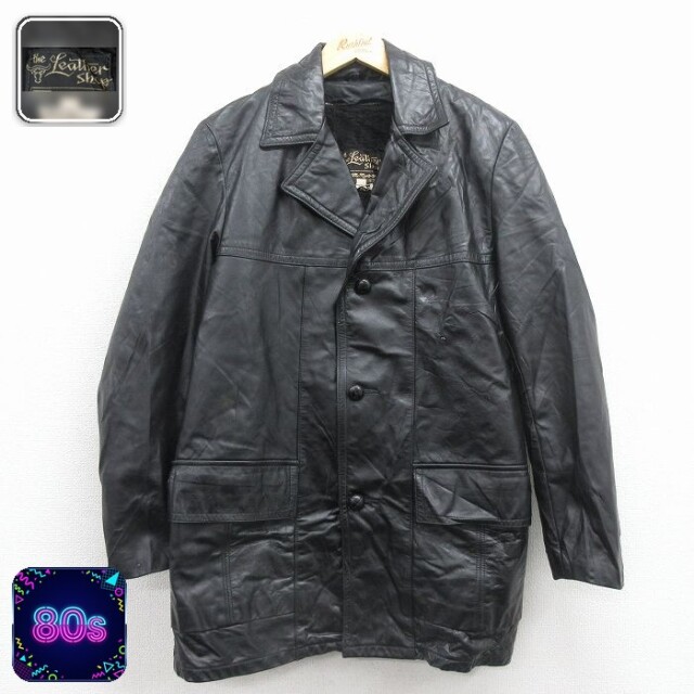【50%OFF】シアーズ 80s レザージャケット 内側ボア ブラック M | 古着