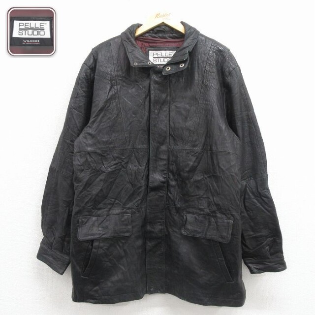 【50%OFF】ウィルソン 長袖レザージャケット シンサレート ブラック XL | 古着