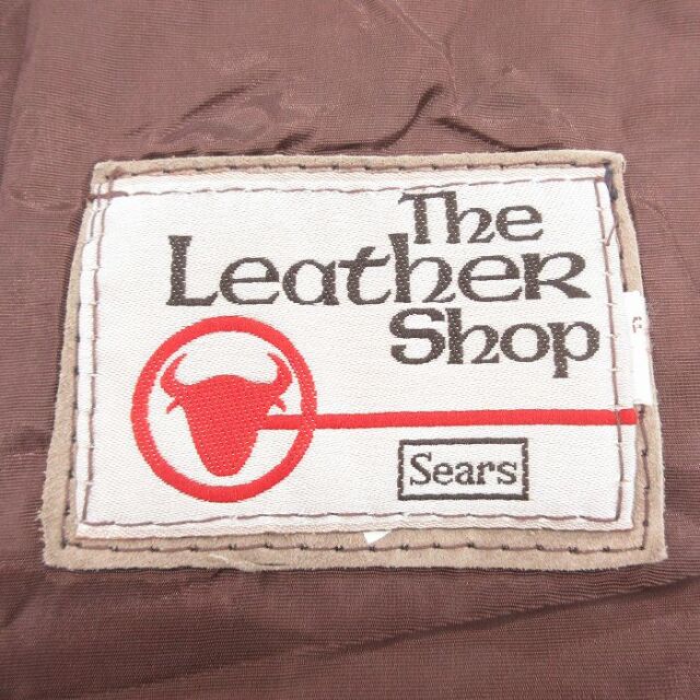 古着通販 L☆古着 シアーズ スエード レザー ベスト メンズ 80年代 80s
