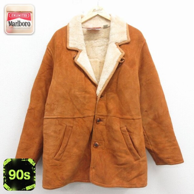 【50%OFF】マルボロ 90s 長袖スエードムートンジャケット ブラウン L | 古着