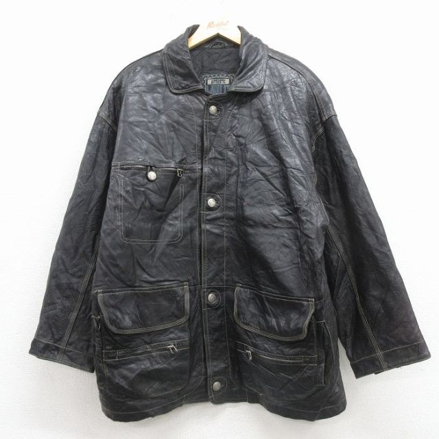 古着通販 XL☆古着 ウィルソン 長袖 レザー ジャケット メンズ MJULIAN