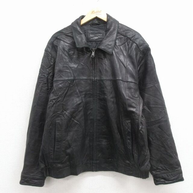 古着通販 XL☆古着 セントジョンズベイ 長袖 レザー ジャケット メンズ