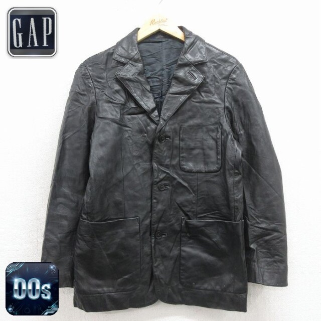 【50%OFF】ギャップ 00s レザージャケット ブラック S | 古着