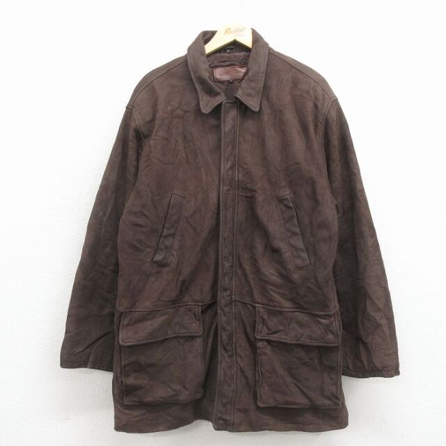 古着通販 L☆古着 ウィルソン 長袖 レザー ジャケット メンズ 00年代