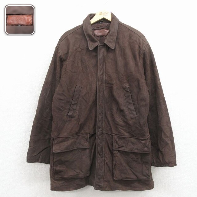 【20%OFF】ブルックスブラザーズ レザージャケット ブラウン メンズXL相当 | 古着