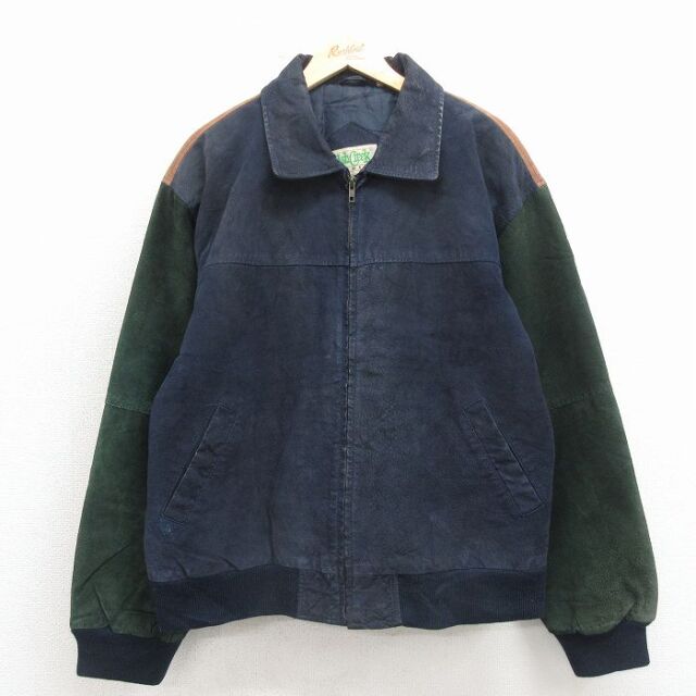 古着通販 M☆古着 レザー ベスト メンズ 黒