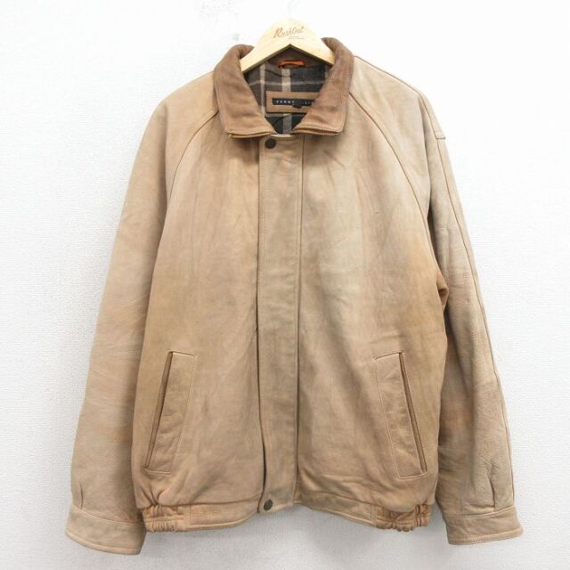 古着通販 L☆古着 ウィルソン 長袖 レザー ジャケット メンズ 00年代