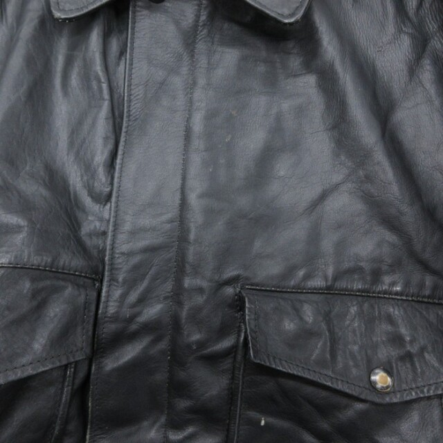古着通販 XL☆古着 OAKTON LIMITED 長袖 レザー ジャケット メンズ 90