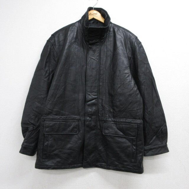 古着通販 XL☆古着 ロンドンフォグ LONDON FOG 長袖 レザー ジャケット