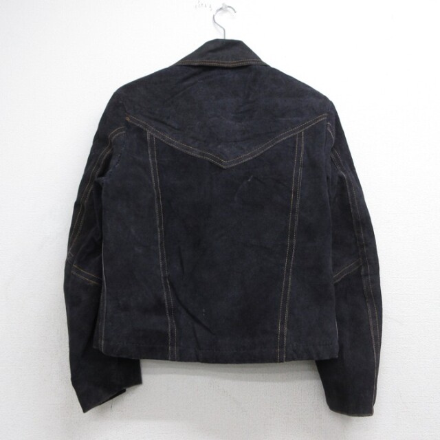 古着通販 S☆古着 長袖 レザー ジャケット メンズ 80年代 80s スエード