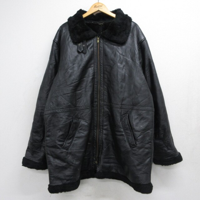 古着通販 XL☆古着 Andrew Klein 長袖 レザー ジャケット メンズ 90