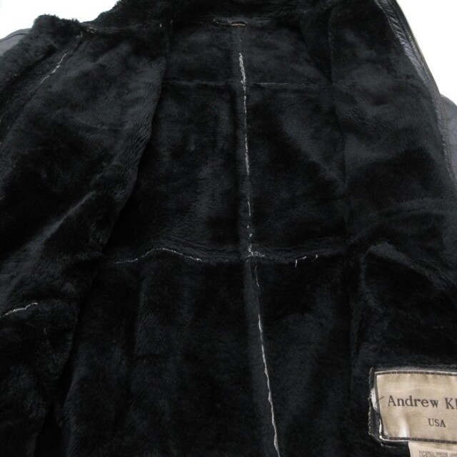 古着通販 XL☆古着 Andrew Klein 長袖 レザー ジャケット メンズ 90