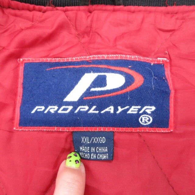 古着通販 XL☆古着 PRO PLAYER 長袖 レザー ジャケット メンズ 00年代