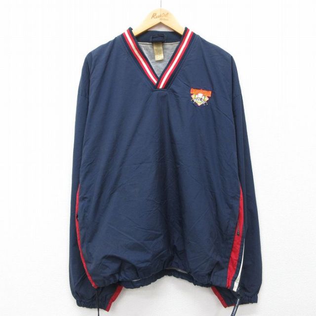 【50%OFF】クーパーズタウン 00s ナイロンジャケット Vネック ネイビー XL | 古着