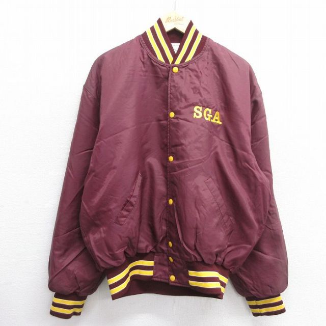 XL★古着 ホロウェイ 長袖 ナイロン ジャケット メンズ 90年代 90s 大きいサイズ エンジ他 内側キルティング 25jan06 中古 アウター ウインドブレーカー