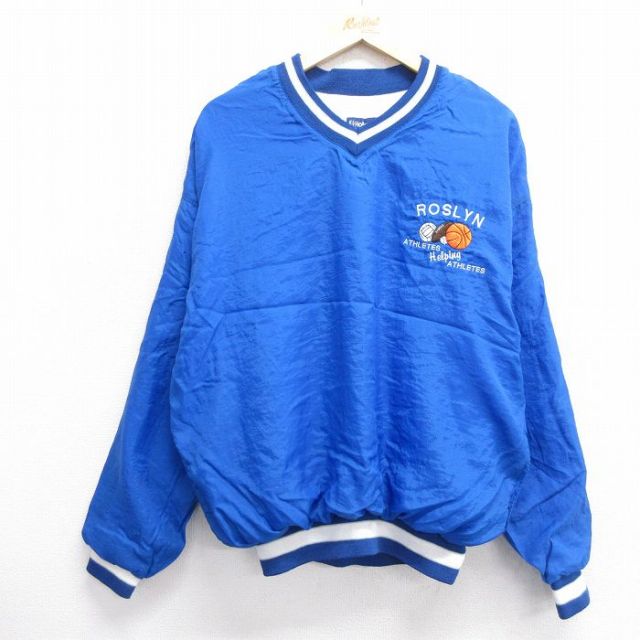 【50%OFF】ホロウェイ 90s ナイロンジャケット バスケットボール ブルー XL | 古着