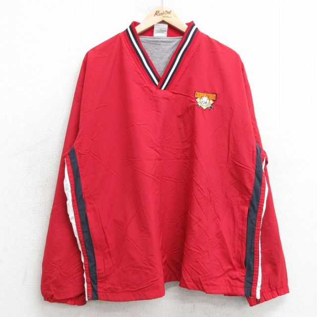【50%OFF】00s ナイロンジャケット 野球 レッド XL | 古着