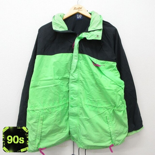 【50%OFF】ギャップ 90s ナイロンジャケット 内側メッシュ イエロー メンズXL相当 | 古着