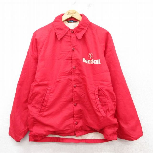 M★古着 チャンピオン champion 長袖 ナイロン ジャケット メンズ 70年代 70s ランナーズタグ Kendall ラグラン 赤 レッド 25feb14 中古 アウター ウインドブレーカー